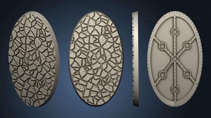 3D model Where Legends Stand flagstone 90mm oval magnet (STL)