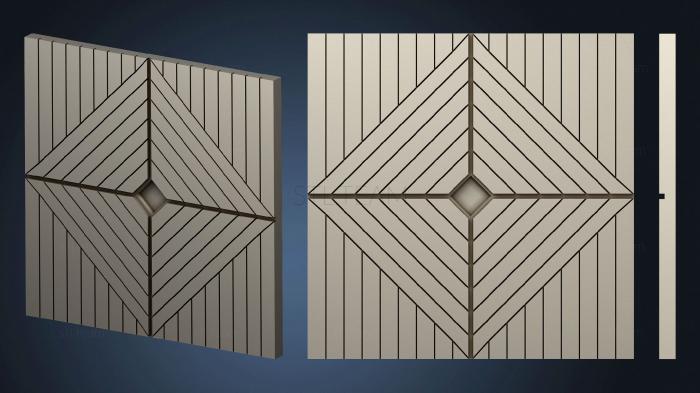 3D model Door panel square with diamond version1 (STL)