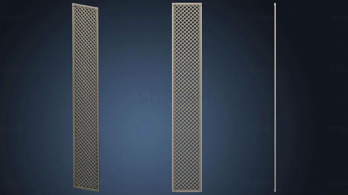 3D model Vertical panel with grid (STL)