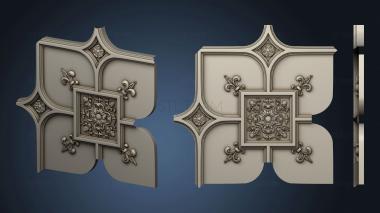 3D model Joining element of a carved ceiling (STL)