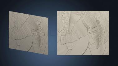 3D model Panel with leaves (STL)