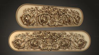 3D model Panel with floral decorations on the top of the door (STL)