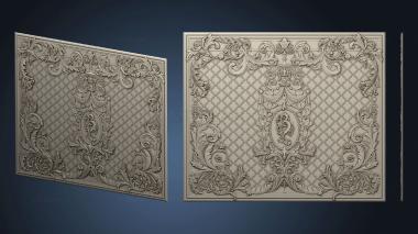 3D model Carved panel with initials (STL)