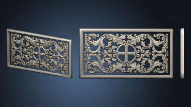 3D model Carved panel horizontal (STL)