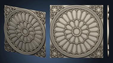 3D model Gothic round rosette (STL)