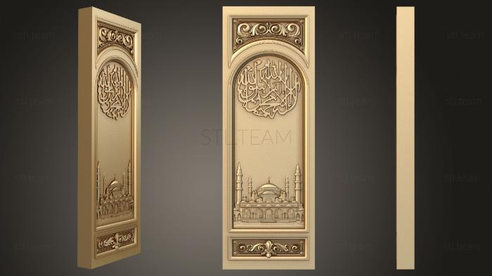 3D model Panel with a mosque (STL)
