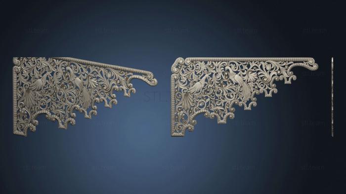 3D model Carved panel with birds (STL)