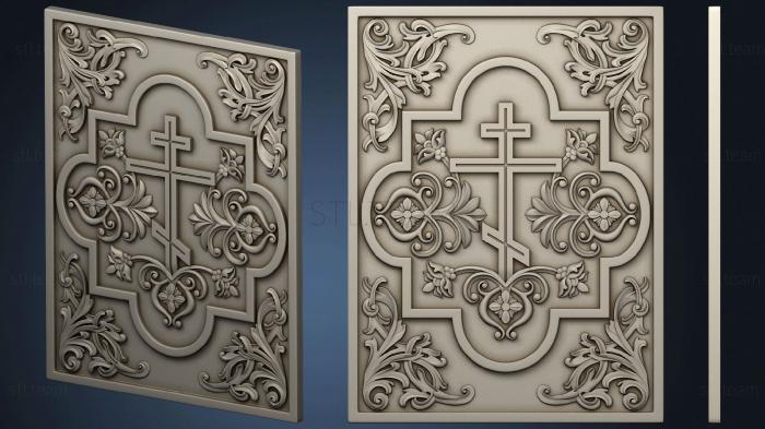 Openwork panel with a cross