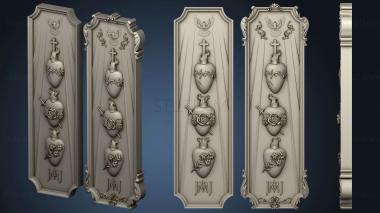 3D model Panel with dove rose lily crown of thorns version1 (STL)