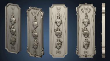 3D model Panel with dove rose lily crown of thornsstl1 (STL)