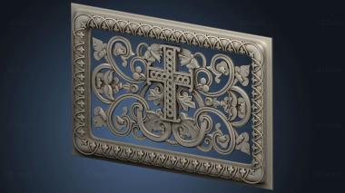 3D model Panel with a cross in the center (STL)