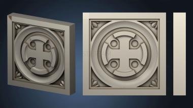 3D model Rosette with a cross (STL)