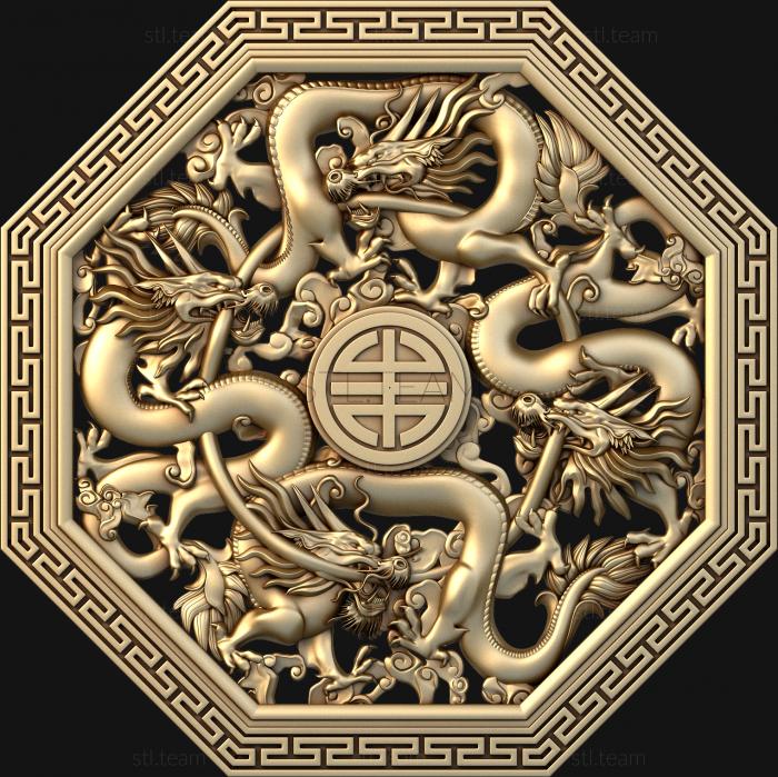 Панели фигурные Китайская монета
