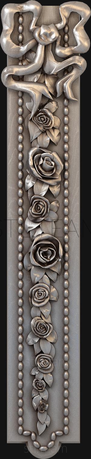 3D model Bow and roses (STL)