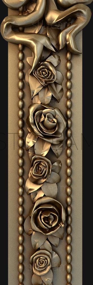 3D model Bow and roses (STL)