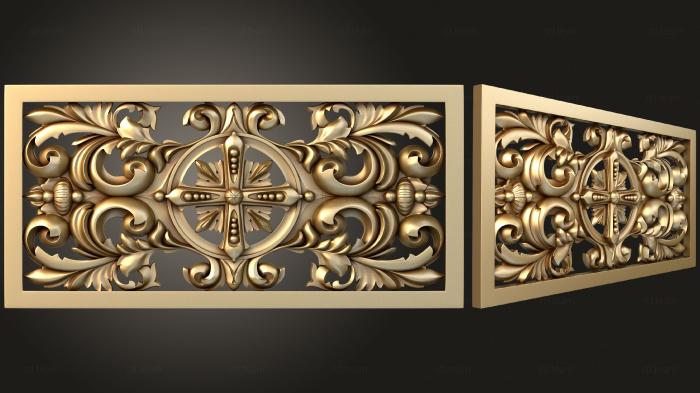 3D model Panel with carved decors (STL)