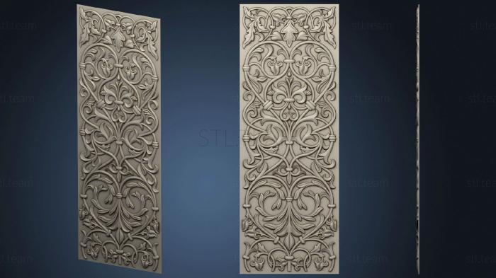 Vertical panel with decoration