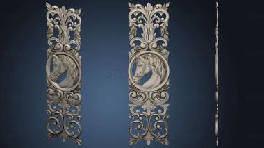 3D model Horses head in an ornament (STL)