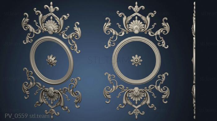 Панели вертикальные Ceiling socket or door decor