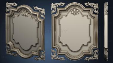 3D model Cover plate with corner decoration (STL)