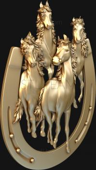 3D model Horses and horseshoes (STL)