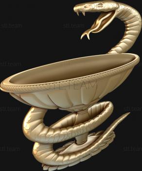 3D model Snake and bowl (STL)