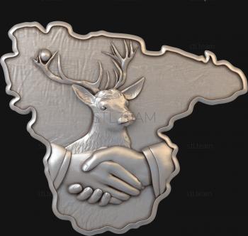 3D model Hands and deer (STL)