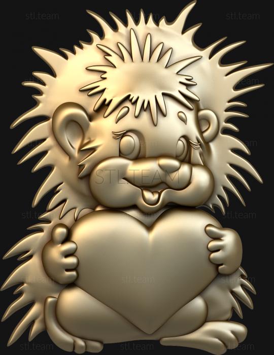 3D model Hedgehog with a heart (STL)