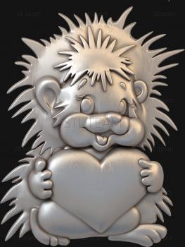3D model Hedgehog with a heart (STL)