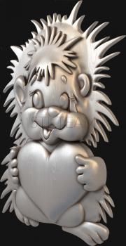 3D model Hedgehog with a heart (STL)