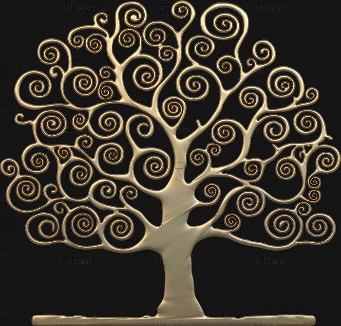 3D model A tree with curlicues (STL)