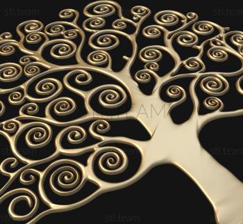 3D model A tree with curlicues (STL)