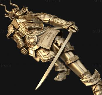 3D model Japanese warrior (STL)