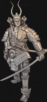 3D model Japanese warrior (STL)