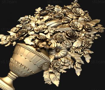 3D model Vase with flowers (STL)