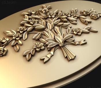 3D model Flowers with a ribbon (STL)