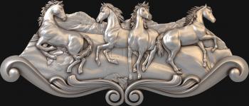 3D model Four horses (STL)