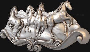3D model Four horses (STL)