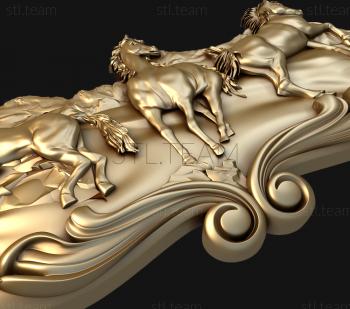 3D model Three horses (STL)