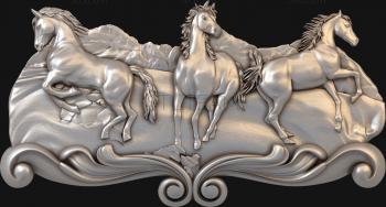 3D model Three horses (STL)