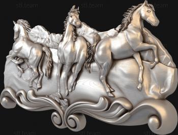3D модель Три коня (STL)