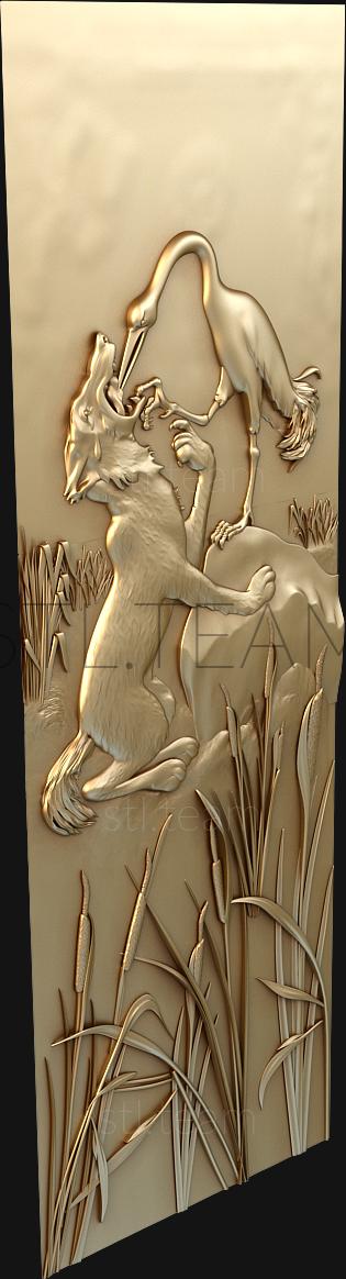 3D model The wolf and the crane (STL)