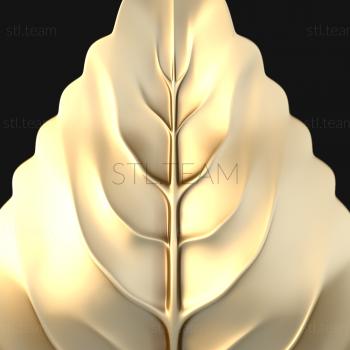 3D model Curved flower leaf (STL)