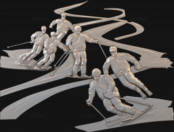 3D model Skiers ' descent (STL)