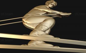 3D model Skier (STL)