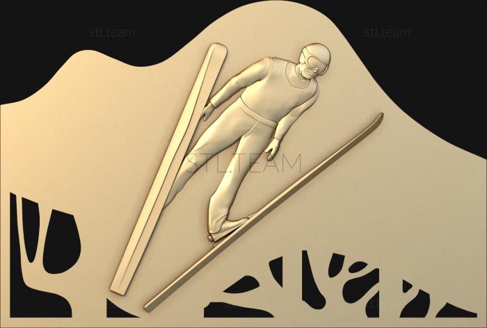 3D model Ski slalom (STL)