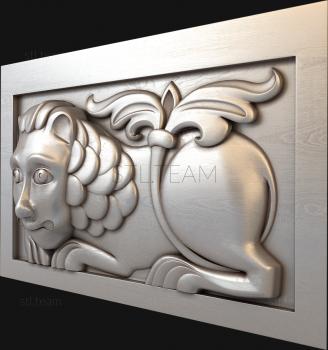 3D model Old lion mural (STL)