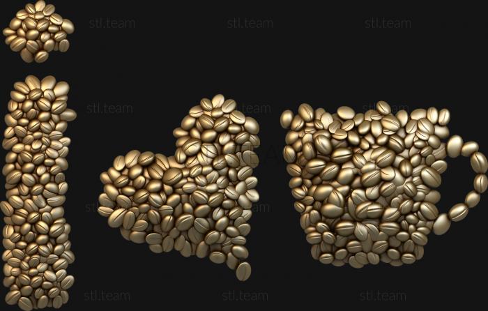 3D model I love coffee (STL)