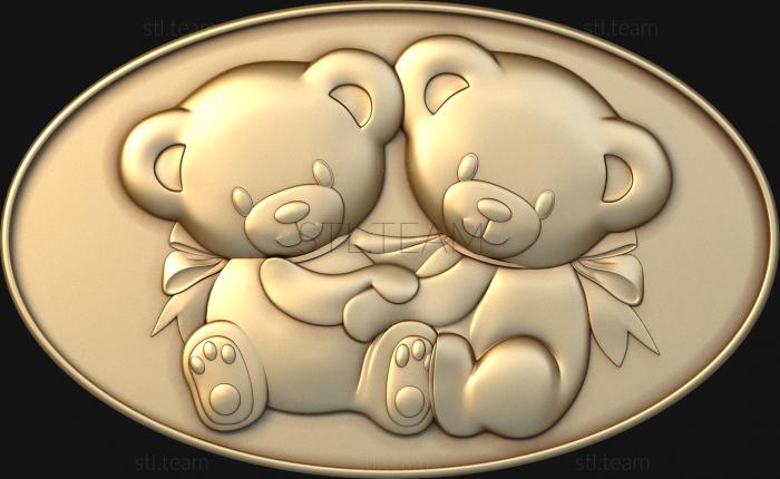 3D model Bear cubs (STL)