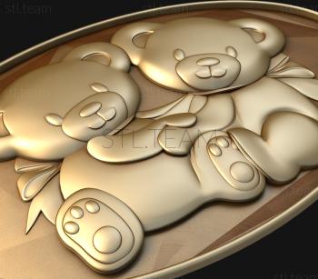 3D model Bear cubs (STL)